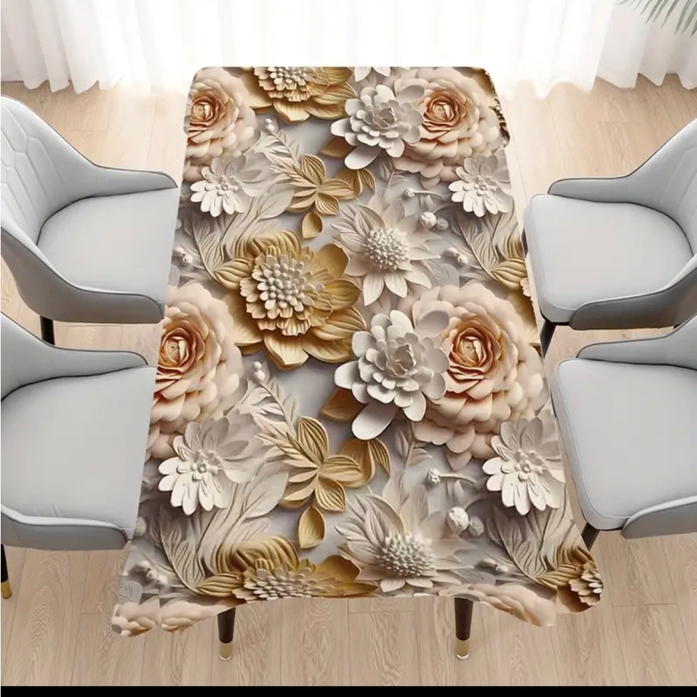 Amazing Floral print3D table Cloth